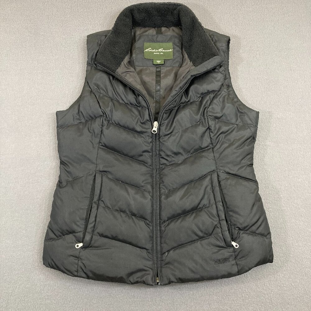 Eddie Bauer EB 550 Goose Down Quilted Puffer Vest Women's M Premium Fill Power